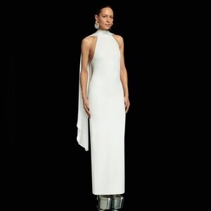 SOLACE London Dahlia Maxi Dress in Cream Size 4